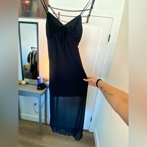 Black Long Dress w bow (XL)